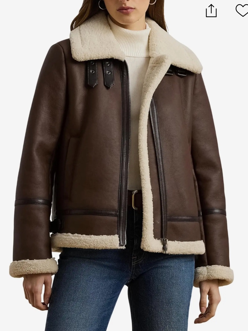 Lauren Ralph Lauren Faux Leather Single Breasted Jacket